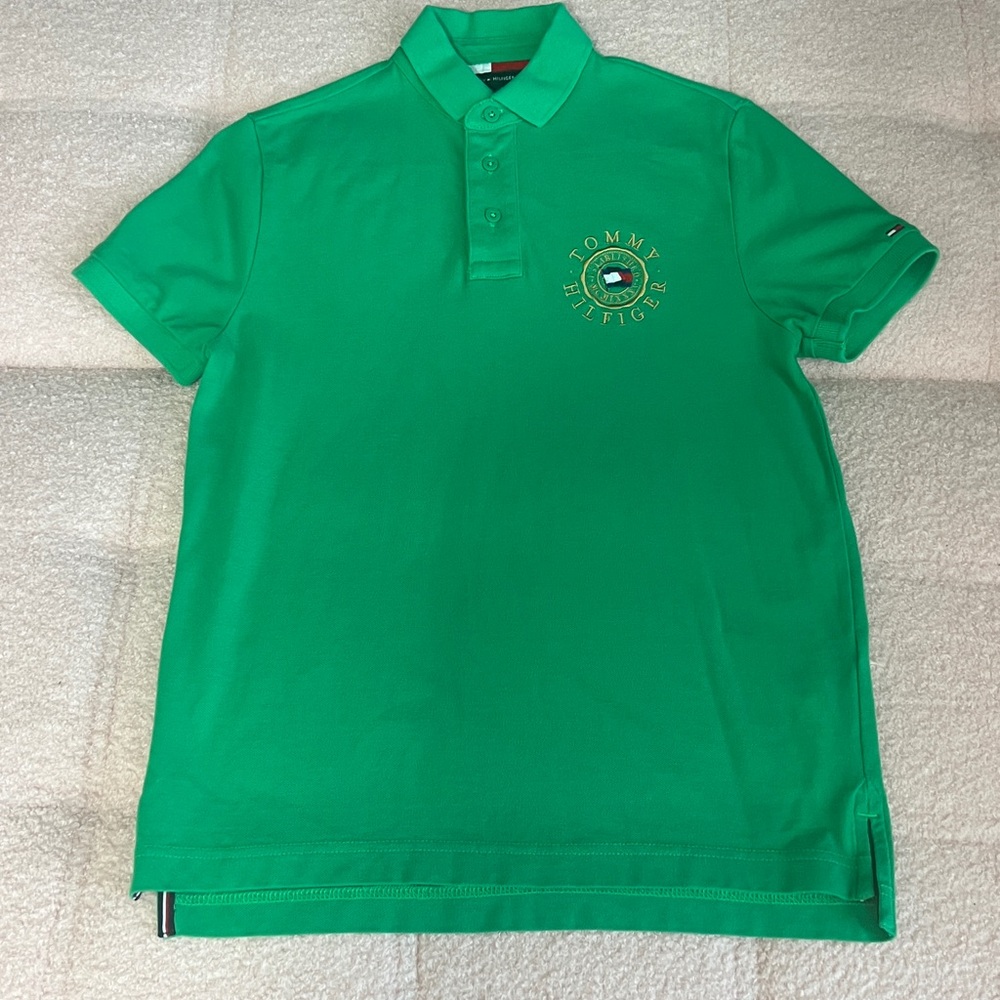 Tommy Hilfiger Vibrant Green Polo Shirt- Men's XS